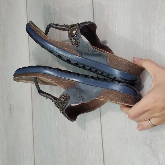 Dansko Women Pamela Comfort Leather Thong Wedge Sandals shoes sz 38/7.5-8 - Picture 8 of 13